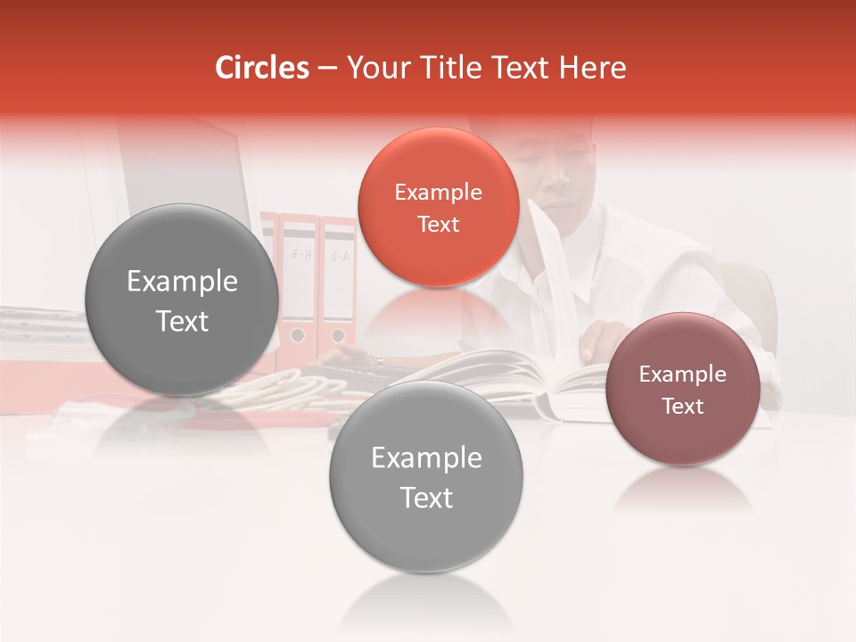 Office Worker Reading A Book PowerPoint Template