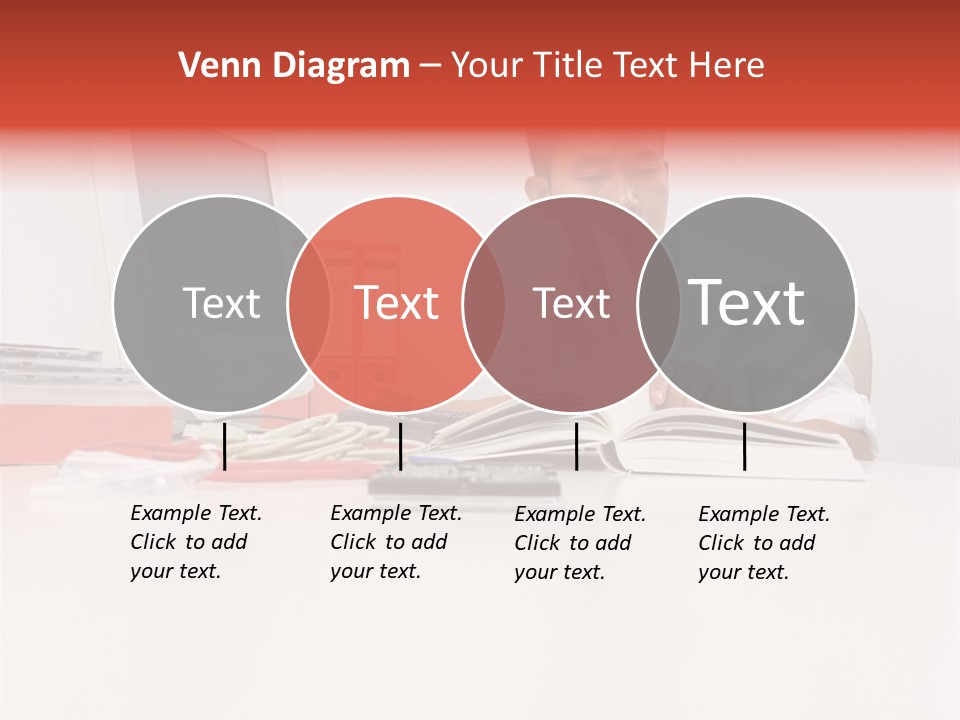 Office Worker Reading A Book PowerPoint Template