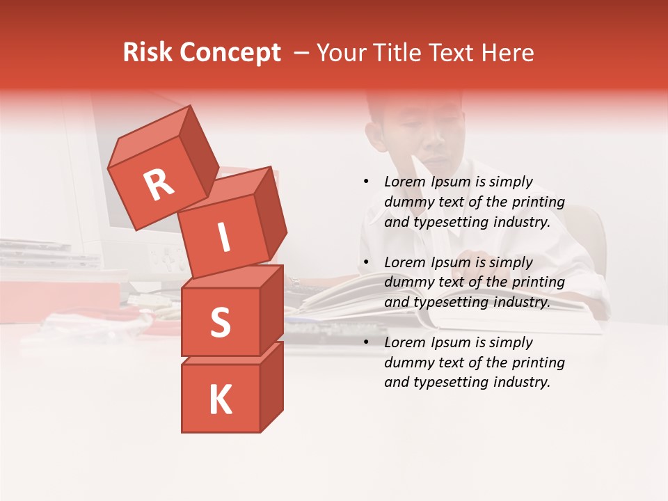 Office Worker Reading A Book PowerPoint Template