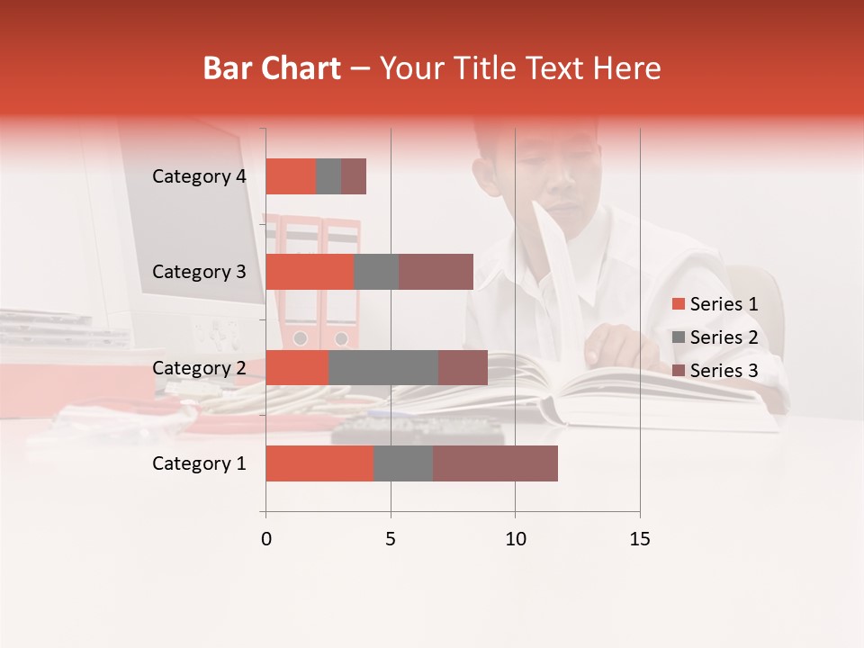 Office Worker Reading A Book PowerPoint Template
