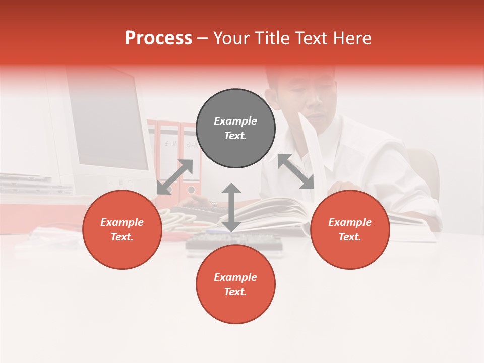 Office Worker Reading A Book PowerPoint Template