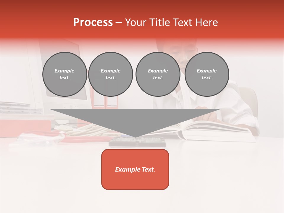Office Worker Reading A Book PowerPoint Template