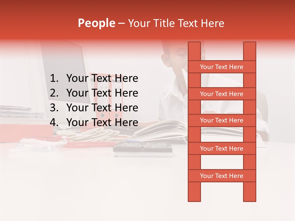 Office Worker Reading A Book PowerPoint Template