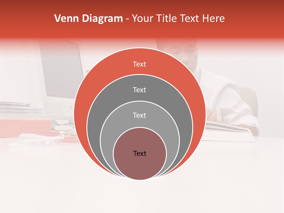 Office Worker Reading A Book PowerPoint Template