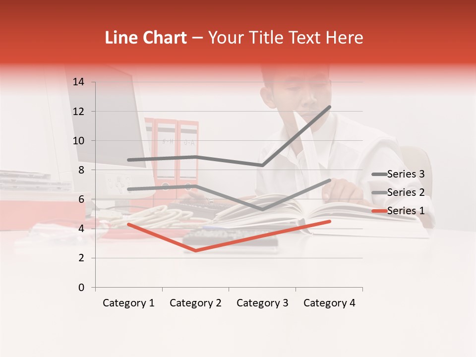 Office Worker Reading A Book PowerPoint Template
