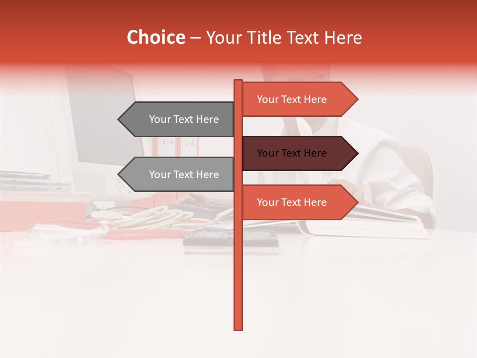 Office Worker Reading A Book PowerPoint Template