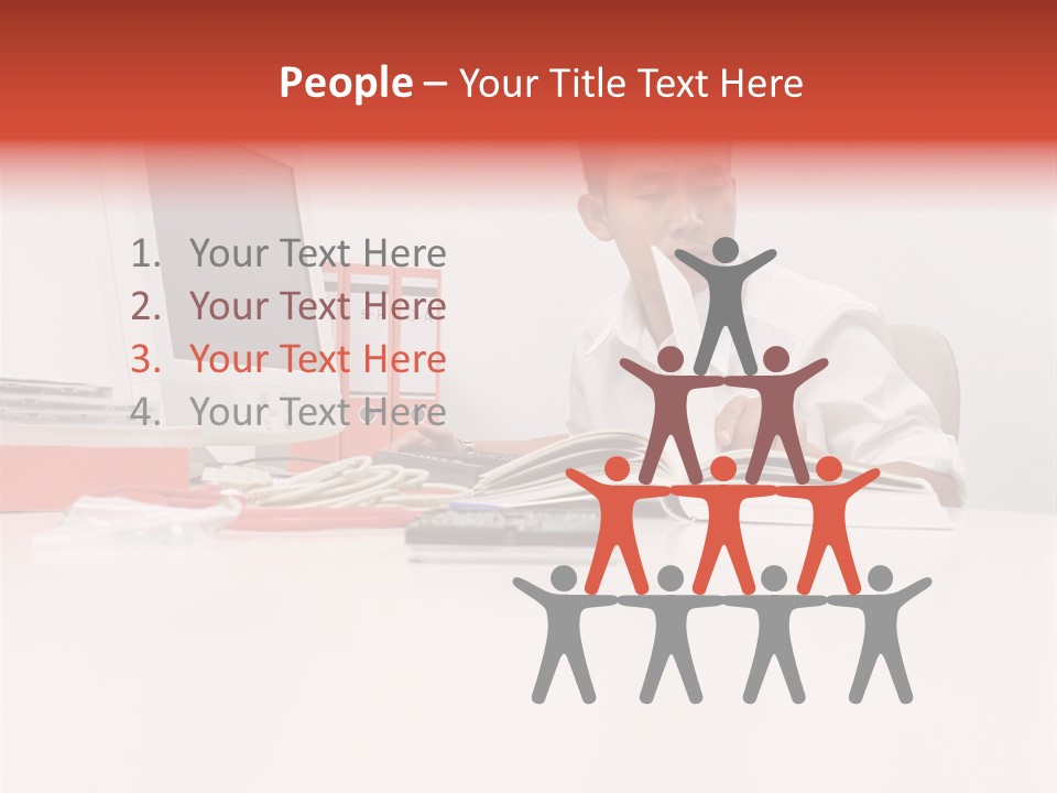 Office Worker Reading A Book PowerPoint Template