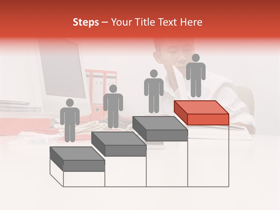Office Worker Reading A Book PowerPoint Template