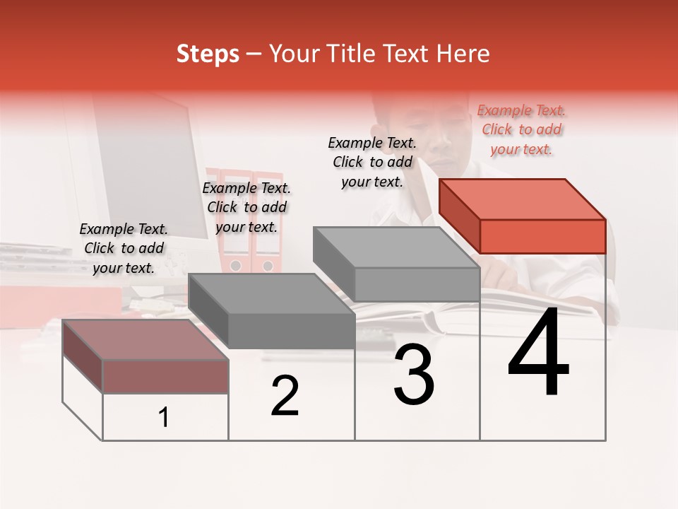 Office Worker Reading A Book PowerPoint Template