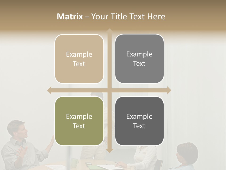 Businesspeople In Conference Room PowerPoint Template