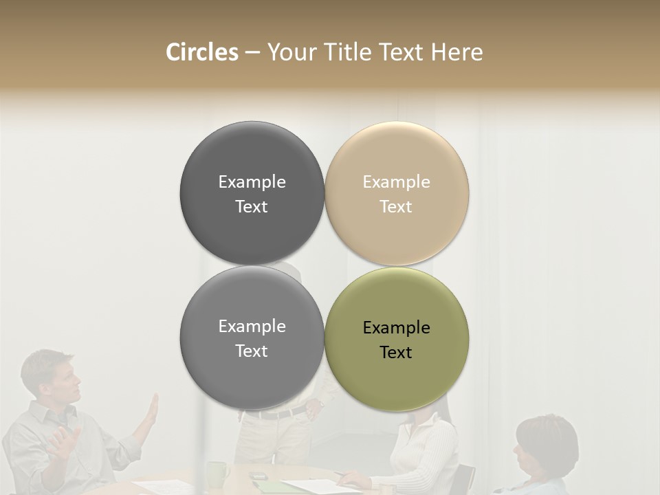 Businesspeople In Conference Room PowerPoint Template