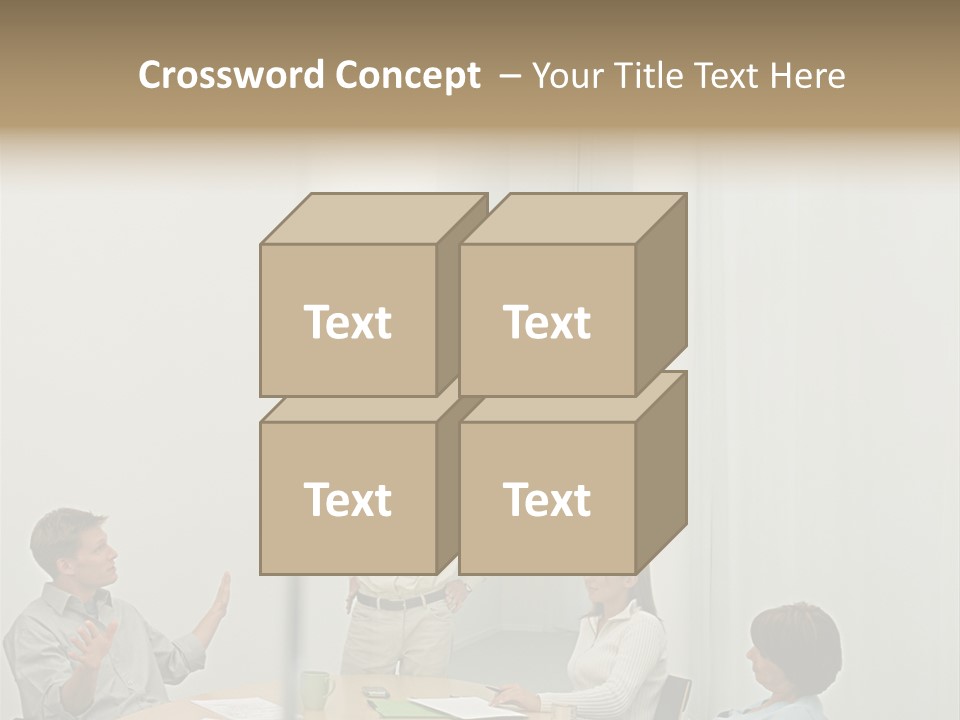 Businesspeople In Conference Room PowerPoint Template