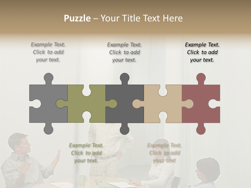 Businesspeople In Conference Room PowerPoint Template