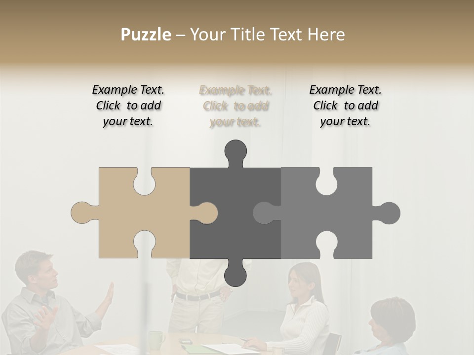 Businesspeople In Conference Room PowerPoint Template