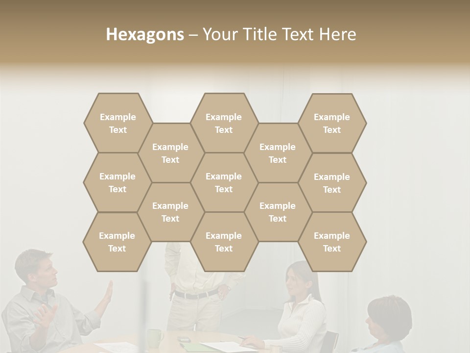 Businesspeople In Conference Room PowerPoint Template