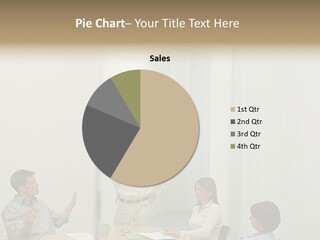 Businesspeople In Conference Room PowerPoint Template