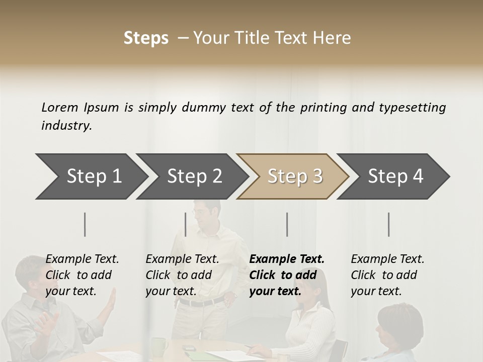 Businesspeople In Conference Room PowerPoint Template