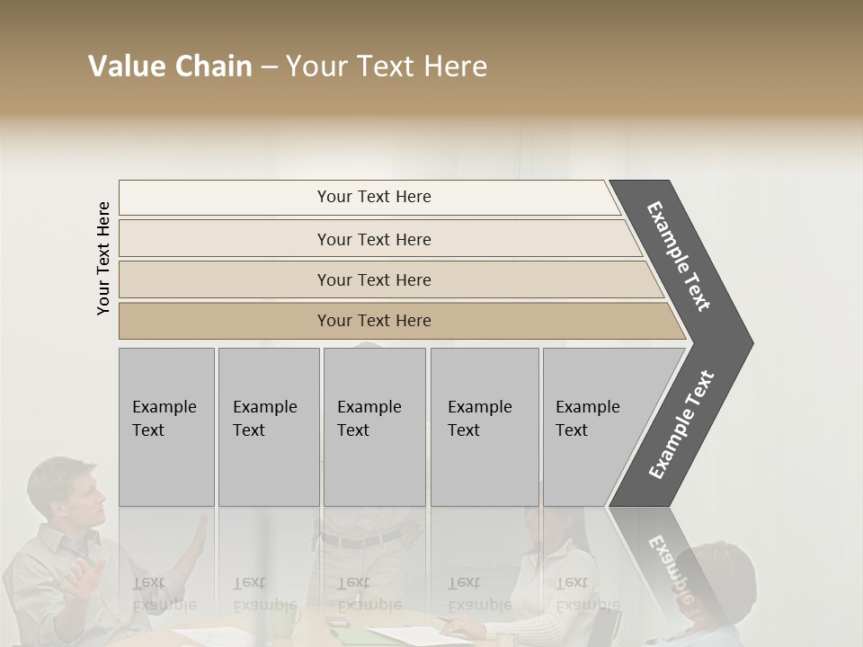 Businesspeople In Conference Room PowerPoint Template