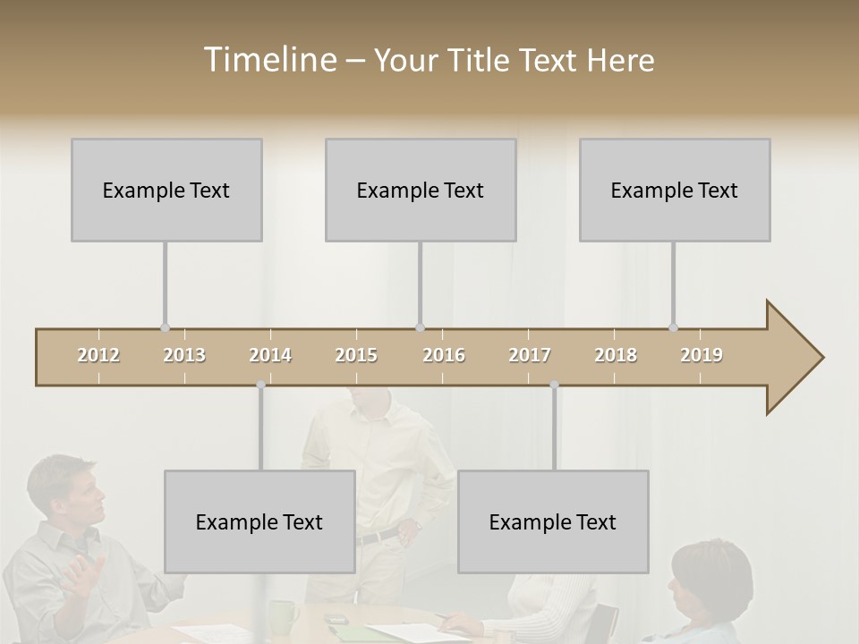 Businesspeople In Conference Room PowerPoint Template
