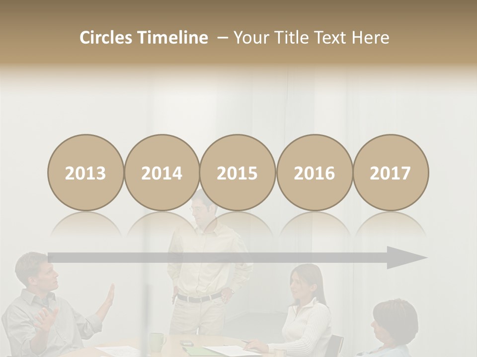 Businesspeople In Conference Room PowerPoint Template