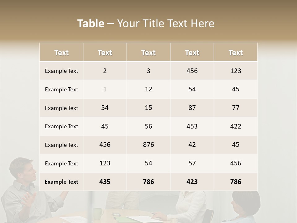 Businesspeople In Conference Room PowerPoint Template