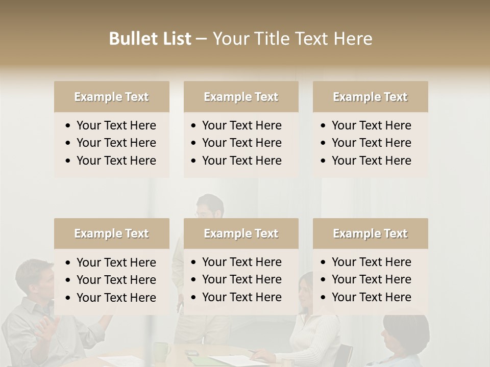 Businesspeople In Conference Room PowerPoint Template