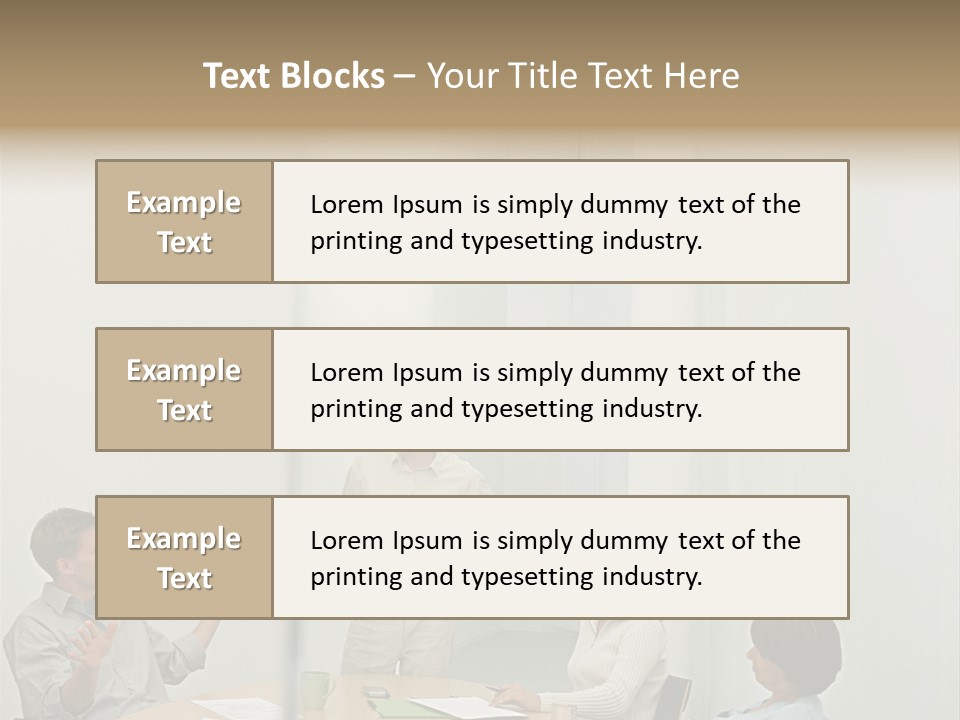 Businesspeople In Conference Room PowerPoint Template