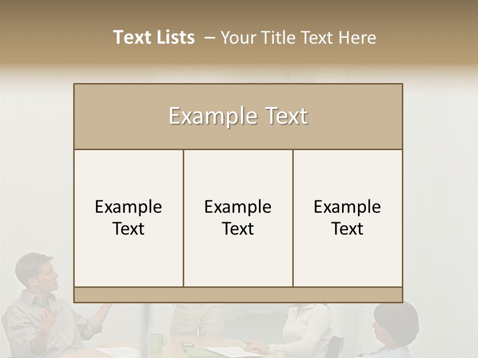 Businesspeople In Conference Room PowerPoint Template