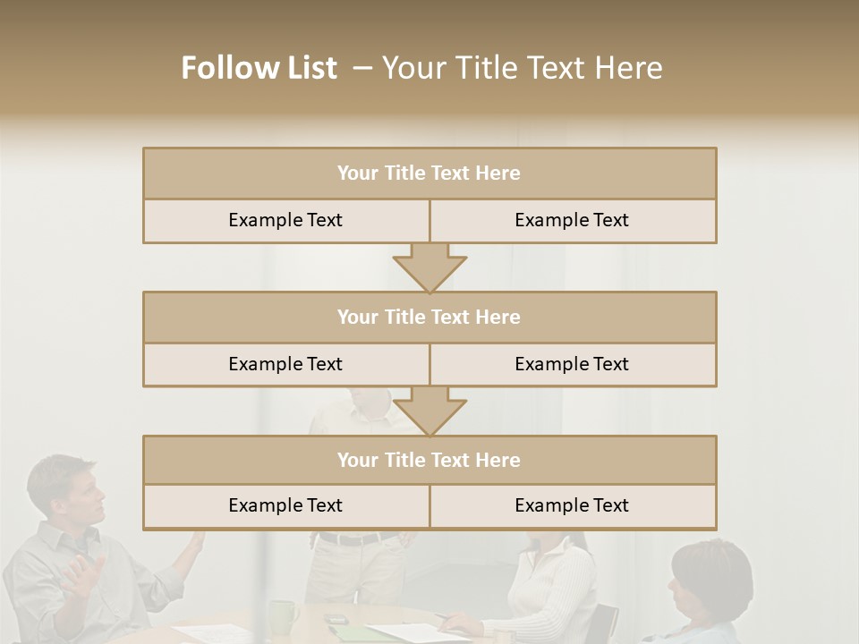 Businesspeople In Conference Room PowerPoint Template