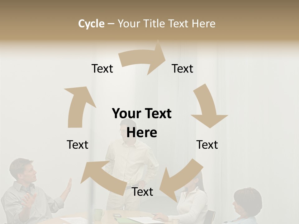 Businesspeople In Conference Room PowerPoint Template