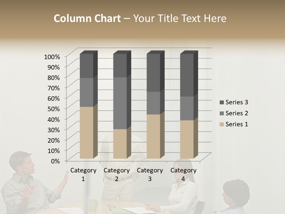 Businesspeople In Conference Room PowerPoint Template