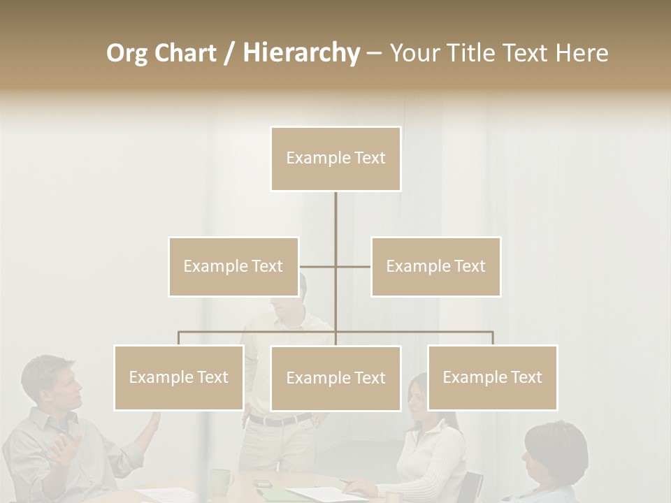 Businesspeople In Conference Room PowerPoint Template
