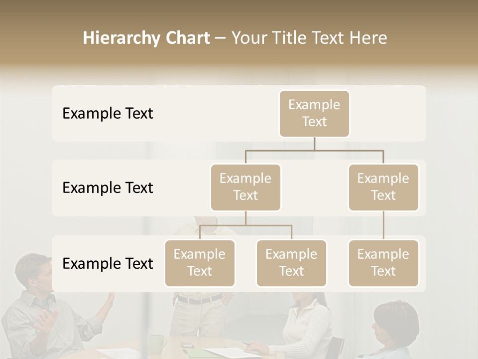 Businesspeople In Conference Room PowerPoint Template
