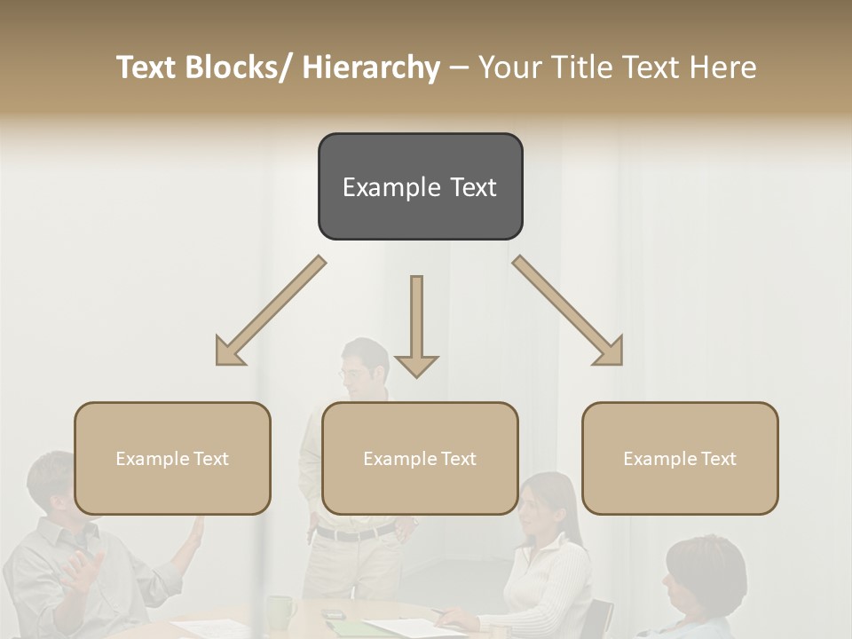 Businesspeople In Conference Room PowerPoint Template