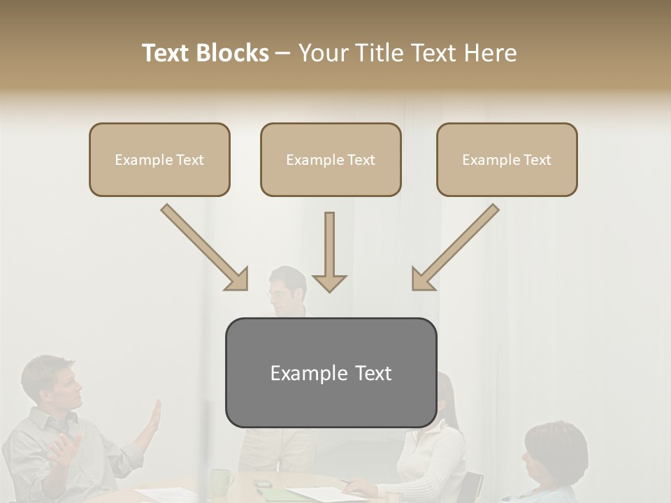 Businesspeople In Conference Room PowerPoint Template