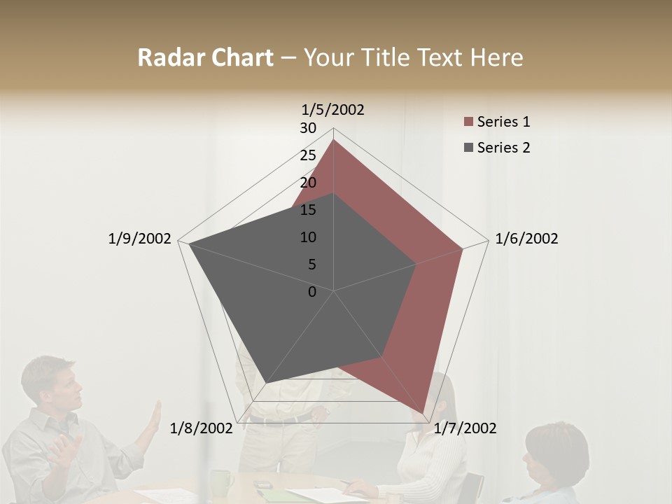 Businesspeople In Conference Room PowerPoint Template
