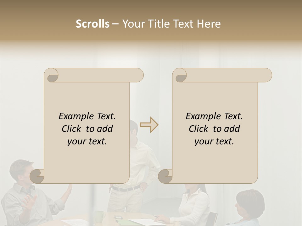 Businesspeople In Conference Room PowerPoint Template