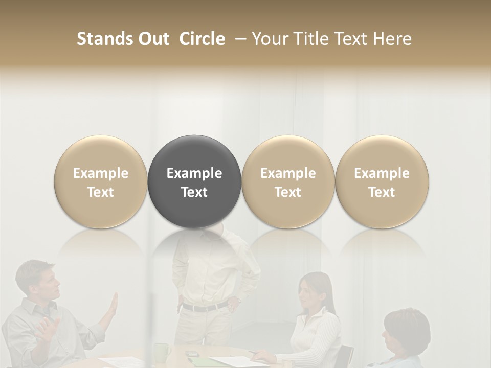 Businesspeople In Conference Room PowerPoint Template