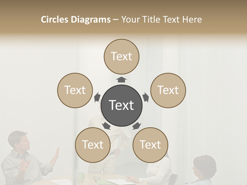 Businesspeople In Conference Room PowerPoint Template