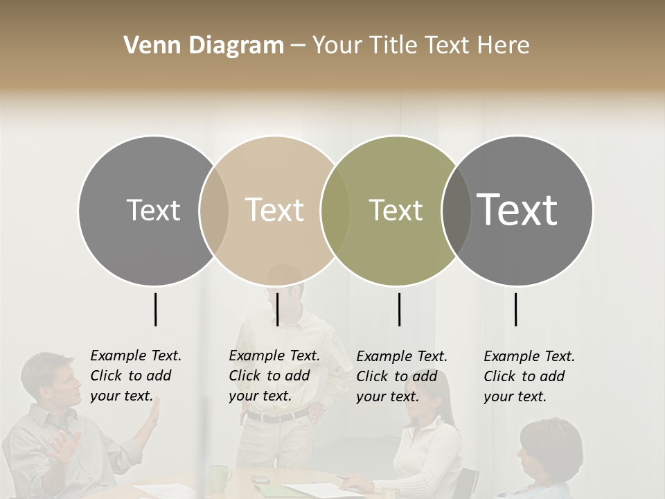 Businesspeople In Conference Room PowerPoint Template