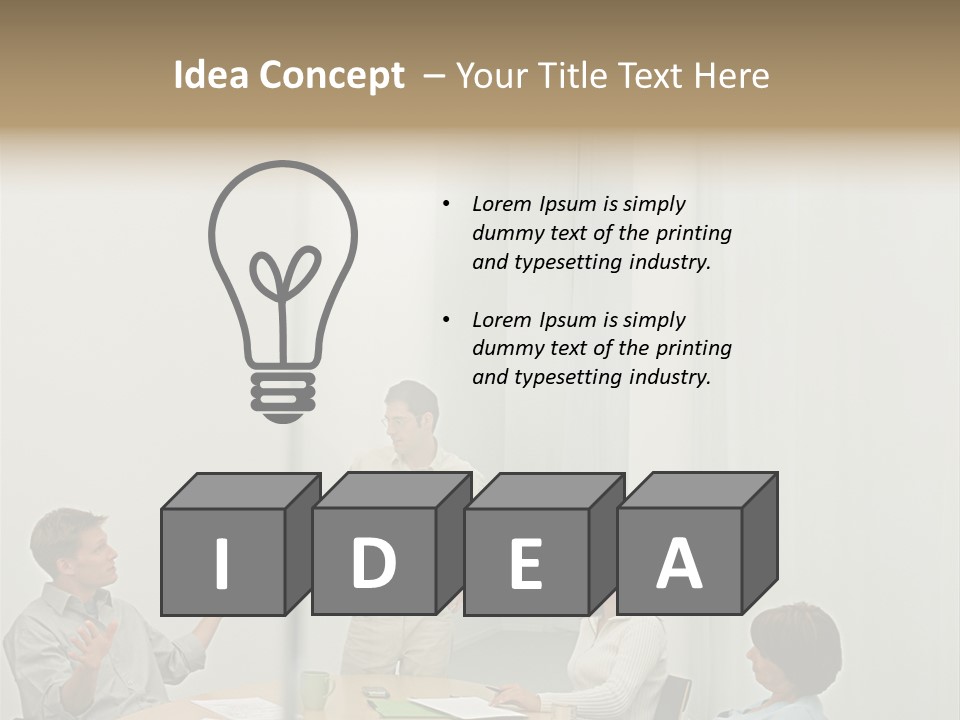 Businesspeople In Conference Room PowerPoint Template