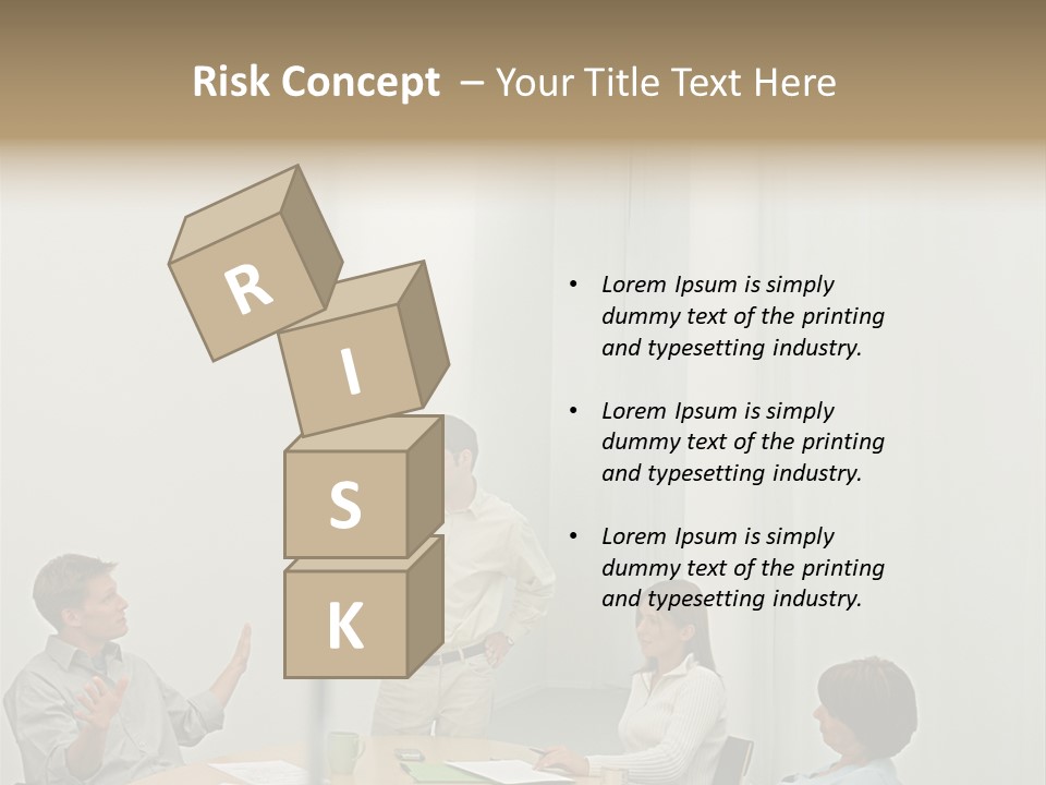 Businesspeople In Conference Room PowerPoint Template