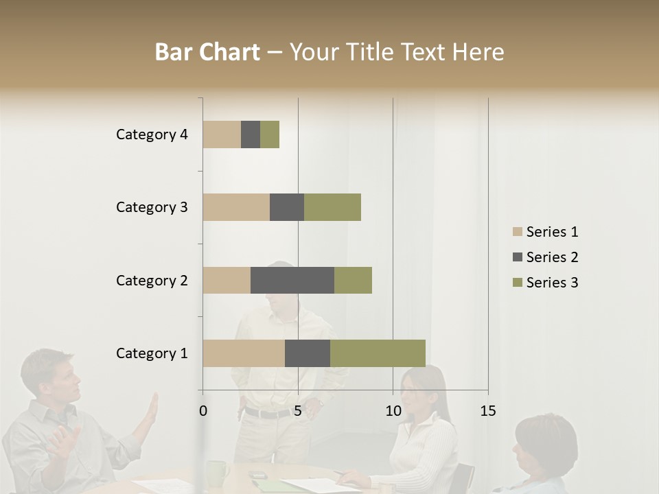 Businesspeople In Conference Room PowerPoint Template