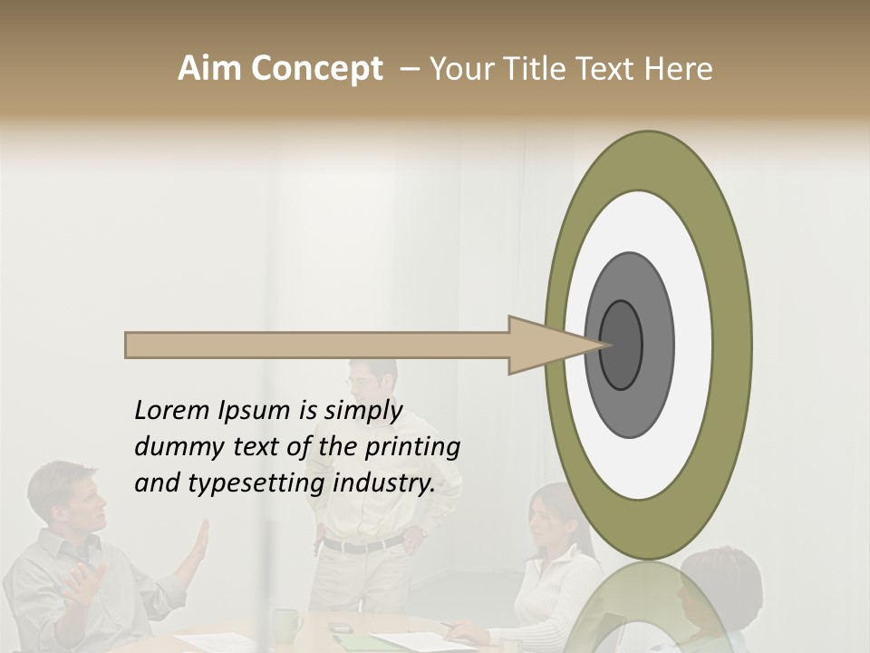 Businesspeople In Conference Room PowerPoint Template