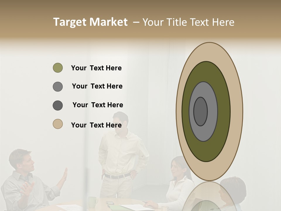 Businesspeople In Conference Room PowerPoint Template