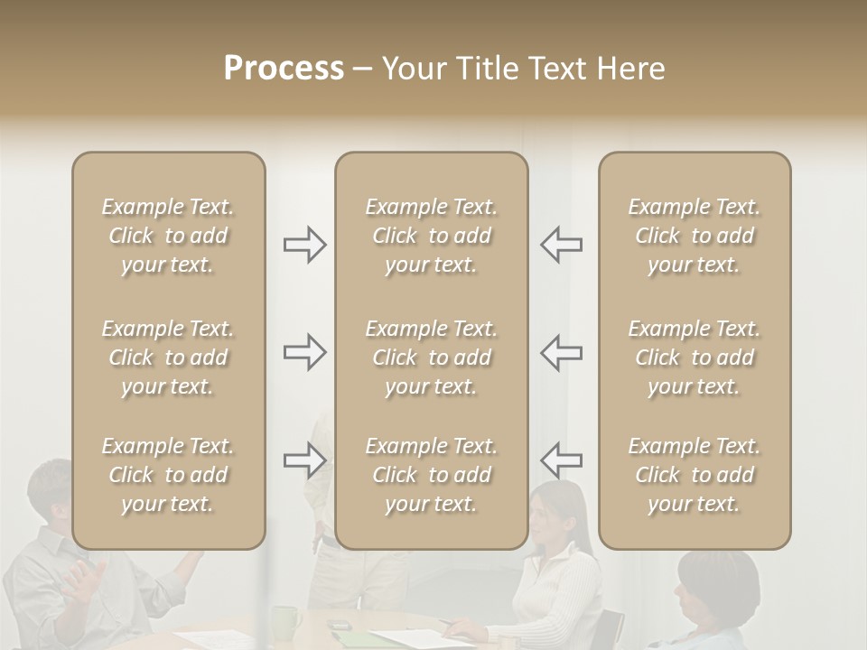 Businesspeople In Conference Room PowerPoint Template