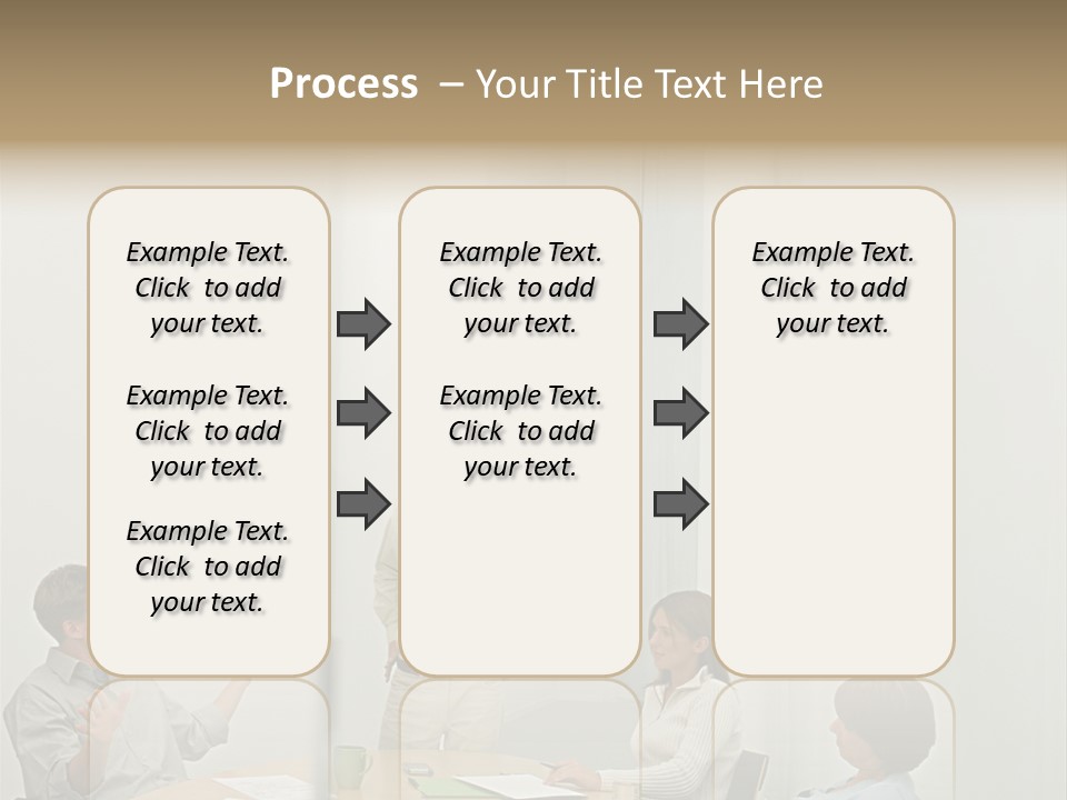 Businesspeople In Conference Room PowerPoint Template