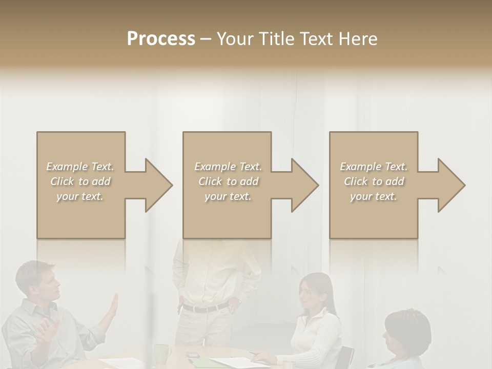 Businesspeople In Conference Room PowerPoint Template
