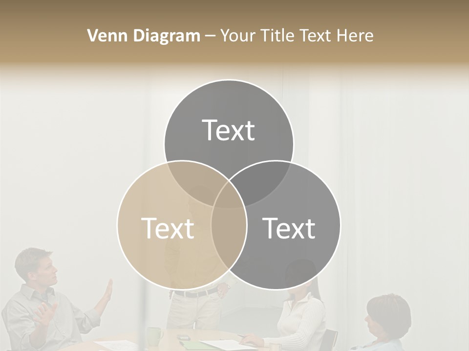 Businesspeople In Conference Room PowerPoint Template