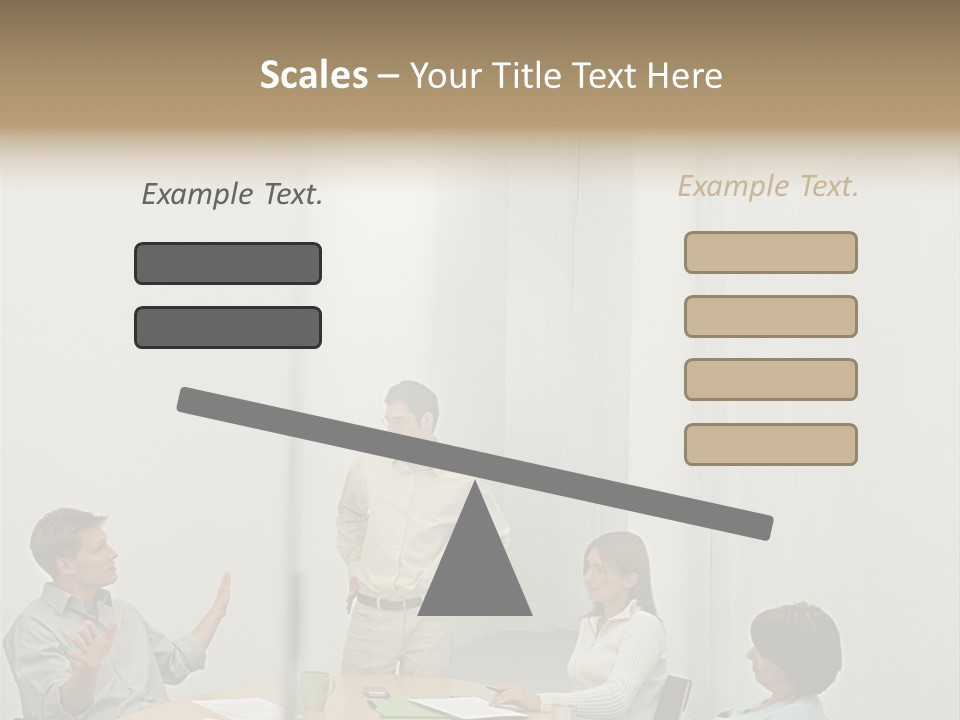 Businesspeople In Conference Room PowerPoint Template
